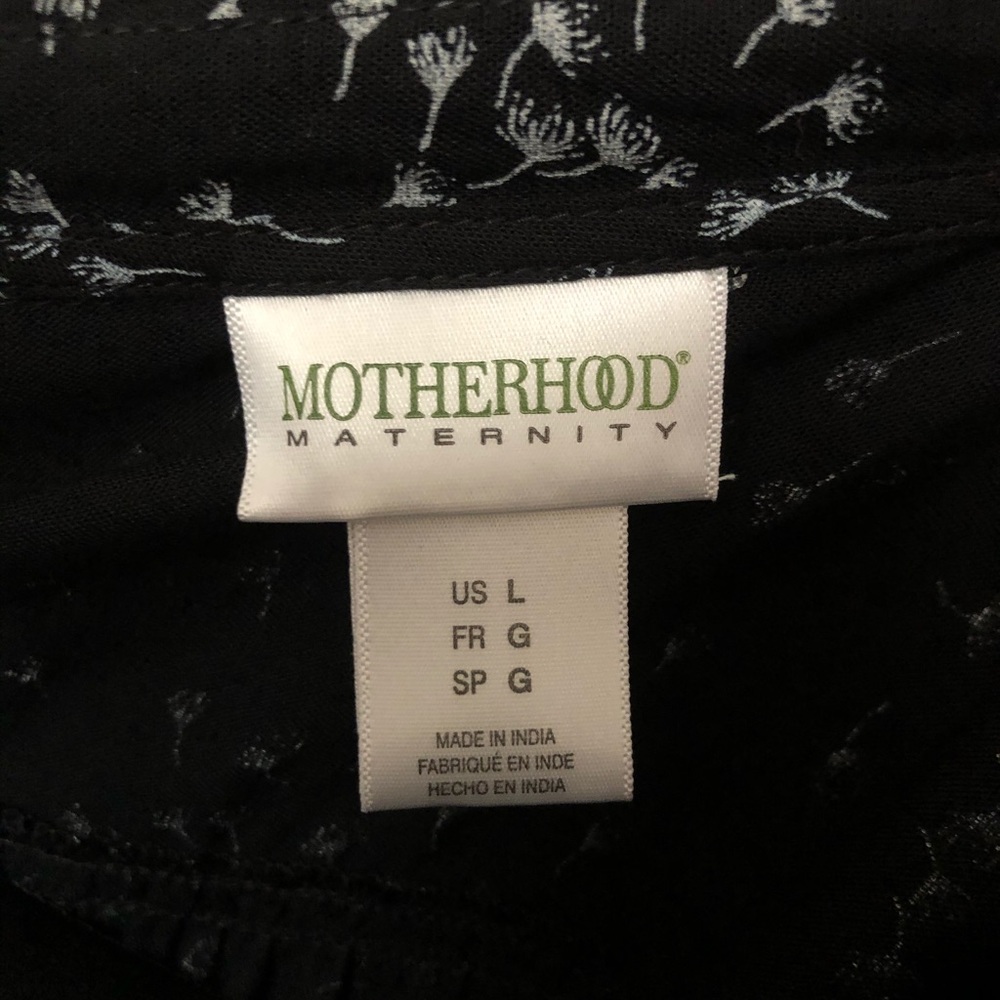 Motherhood Maternity Top size L black print - Picture 2 of 10